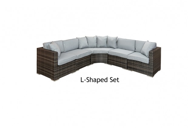 Garden Sofa Set Modular Component - Round Corner