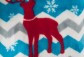 Fleece Christmas Blanket, Fleecy Throw - Reindeer Design