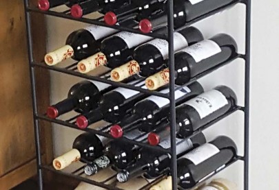 Solid Steel Wine Rack - Black