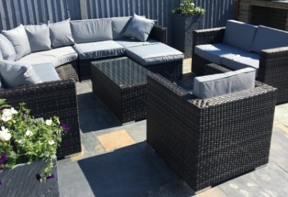 Ronda 5+4 Piece Rattan Garden Modular Set