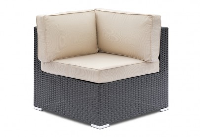 Rattan Garden Sofa Set Modular Component - Square Corner Only