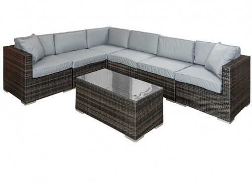 Quintera 6+1 Piece Rattan Garden Modular Set