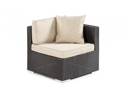 Rattan Garden Sofa Set Modular Component - End Section Only