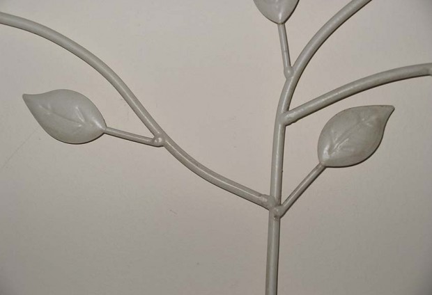 Wrought Iron Wall Shelf Cream