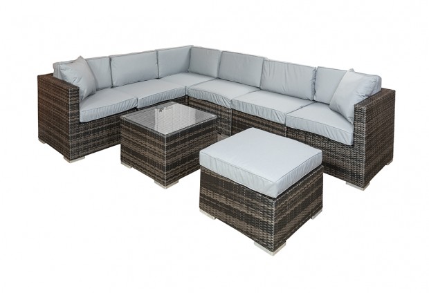 Quintera 6+2 Piece Rattan Garden Modular Set