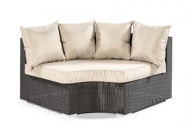 Garden Sofa Set Modular Component - Round Corner