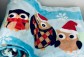 Fleece Christmas Blanket, Fleecy Throw - Christmas Owls Design