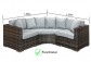 Garden Sofa Set Modular Component - Round Corner