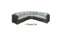 Garden Sofa Set Modular Component - Round Corner