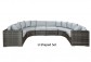 Garden Sofa Set Modular Component - Round Corner